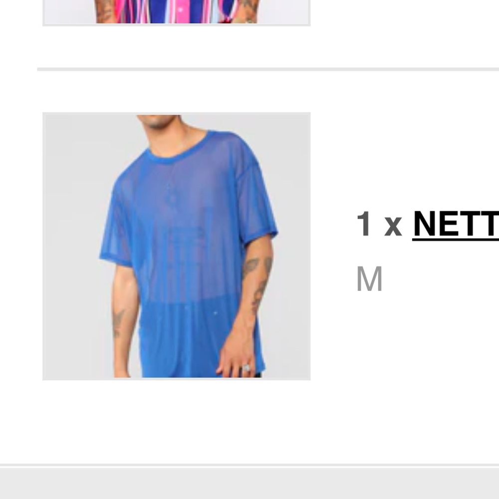 FASHION NOVA MENS MESH TEE
